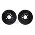 8612-74050 by DYNAMIC FRICTION COMPANY - Rotors-Drilled & Slotted-Black w/ 5000 Euro Ceramic Brake Pads Incl Hdw