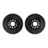 8612-74054 by DYNAMIC FRICTION COMPANY - Rotors-Drilled & Slotted-Black w/ 5000 Euro Ceramic Brake Pads Incl Hdw