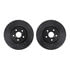 8612-75005 by DYNAMIC FRICTION COMPANY - Rotors-Drilled & Slotted-Black w/ 5000 Euro Ceramic Brake Pads Incl Hdw