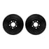 8512-27035 by DYNAMIC FRICTION COMPANY - Rotors-Drilled & Slotted-Black w/ 5000 Advanced Brake Pads Incl Hdw