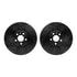 8512-27051 by DYNAMIC FRICTION COMPANY - Rotors-Drilled & Slotted-Black w/ 5000 Advanced Brake Pads Incl Hdw