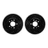 8512-31031 by DYNAMIC FRICTION COMPANY - Rotors-Drilled & Slotted-Black w/ 5000 Advanced Brake Pads Incl Hdw