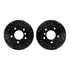 8512-31044 by DYNAMIC FRICTION COMPANY - Rotors-Drilled & Slotted-Black w/ 5000 Advanced Brake Pads Incl Hdw