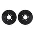 8512-31072 by DYNAMIC FRICTION COMPANY - Rotors-Drilled & Slotted-Black w/ 5000 Advanced Brake Pads Incl Hdw