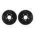 8512-31074 by DYNAMIC FRICTION COMPANY - Rotors-Drilled & Slotted-Black w/ 5000 Advanced Brake Pads Incl Hdw