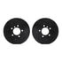 8512-31073 by DYNAMIC FRICTION COMPANY - Rotors-Drilled & Slotted-Black w/ 5000 Advanced Brake Pads Incl Hdw