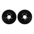 8512-31076 by DYNAMIC FRICTION COMPANY - Rotors-Drilled & Slotted-Black w/ 5000 Advanced Brake Pads Incl Hdw