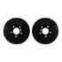 8512-31098 by DYNAMIC FRICTION COMPANY - Rotors-Drilled & Slotted-Black w/ 5000 Advanced Brake Pads Incl Hdw