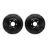 8512-31101 by DYNAMIC FRICTION COMPANY - Rotors-Drilled & Slotted-Black w/ 5000 Advanced Brake Pads Incl Hdw