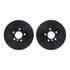 8512-31111 by DYNAMIC FRICTION COMPANY - Brake Rotor - Dimpled & Slotted - Black w/5000 Brake Pads & HW Kit