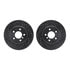 8512-31116 by DYNAMIC FRICTION COMPANY - Rotors-Drilled & Slotted-Black w/ 5000 Advanced Brake Pads Incl Hdw
