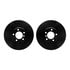 8512-31124 by DYNAMIC FRICTION COMPANY - Rotors-Drilled & Slotted-Black w/ 5000 Advanced Brake Pads Incl Hdw