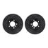 8512-31135 by DYNAMIC FRICTION COMPANY - Rotors-Drilled & Slotted-Black w/ 5000 Advanced Brake Pads Incl Hdw