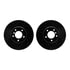 8512-31456 by DYNAMIC FRICTION COMPANY - Rotors-Drilled & Slotted-Black w/ 5000 Advanced Brake Pads Incl Hdw