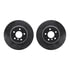 8512-31590 by DYNAMIC FRICTION COMPANY - Rotors-Drilled & Slotted-Black w/ 5000 Advanced Brake Pads Incl Hdw