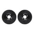 8512-32001 by DYNAMIC FRICTION COMPANY - Rotors-Drilled & Slotted-Black w/ 5000 Advanced Brake Pads Incl Hdw