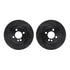 8512-32006 by DYNAMIC FRICTION COMPANY - Rotors-Drilled & Slotted-Black w/ 5000 Advanced Brake Pads Incl Hdw