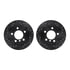 8512-32012 by DYNAMIC FRICTION COMPANY - Rotors-Drilled & Slotted-Black w/ 5000 Advanced Brake Pads Incl Hdw