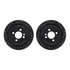 8512-32009 by DYNAMIC FRICTION COMPANY - Rotors-Drilled & Slotted-Black w/ 5000 Advanced Brake Pads Incl Hdw