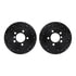 8512-32015 by DYNAMIC FRICTION COMPANY - Rotors-Drilled & Slotted-Black w/ 5000 Advanced Brake Pads Incl Hdw