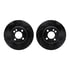 8512-32043 by DYNAMIC FRICTION COMPANY - Rotors-Drilled & Slotted-Black w/ 5000 Advanced Brake Pads Incl Hdw
