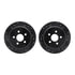 8512-39004 by DYNAMIC FRICTION COMPANY - Rotors-Drilled & Slotted-Black w/ 5000 Advanced Brake Pads Incl Hdw