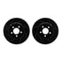 8512-39011 by DYNAMIC FRICTION COMPANY - Rotors-Drilled & Slotted-Black w/ 5000 Advanced Brake Pads Incl Hdw