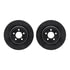 8512-39014 by DYNAMIC FRICTION COMPANY - Rotors-Drilled & Slotted-Black w/ 5000 Advanced Brake Pads Incl Hdw