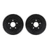 8512-39015 by DYNAMIC FRICTION COMPANY - Rotors-Drilled & Slotted-Black w/ 5000 Advanced Brake Pads Incl Hdw