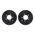 8512-39031 by DYNAMIC FRICTION COMPANY - Brake Rotor - Dimpled & Slotted - Black w/5000 Brake Pads & HW Kit