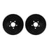 8512-39101 by DYNAMIC FRICTION COMPANY - Rotors-Drilled & Slotted-Black w/ 5000 Advanced Brake Pads Incl Hdw