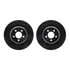 8512-39122 by DYNAMIC FRICTION COMPANY - Rotors-Drilled & Slotted-Black w/ 5000 Advanced Brake Pads Incl Hdw