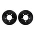 8512-40014 by DYNAMIC FRICTION COMPANY - Brake Rotor - Drilled & Slotted - Black w/5000 Brake Pads & HW Kit