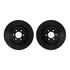 8512-40025 by DYNAMIC FRICTION COMPANY - Rotors-Drilled & Slotted-Black w/ 5000 Advanced Brake Pads Incl Hdw