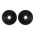8512-40025 by DYNAMIC FRICTION COMPANY - Rotors-Drilled & Slotted-Black w/ 5000 Advanced Brake Pads Incl Hdw