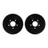 8512-40027 by DYNAMIC FRICTION COMPANY - Rotors-Drilled & Slotted-Black w/ 5000 Advanced Brake Pads Incl Hdw