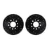 8512-40030 by DYNAMIC FRICTION COMPANY - Rotors-Drilled & Slotted-Black w/ 5000 Advanced Brake Pads Incl Hdw