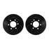 8512-40268 by DYNAMIC FRICTION COMPANY - Rotors-Drilled & Slotted-Black w/ 5000 Advanced Brake Pads Incl Hdw