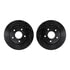 8512-40468 by DYNAMIC FRICTION COMPANY - Rotors-Drilled & Slotted-Black w/ 5000 Advanced Brake Pads Incl Hdw