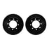 8512-40486 by DYNAMIC FRICTION COMPANY - Rotors-Drilled & Slotted-Black w/ 5000 Advanced Brake Pads Incl Hdw