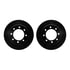 8512-40486 by DYNAMIC FRICTION COMPANY - Rotors-Drilled & Slotted-Black w/ 5000 Advanced Brake Pads Incl Hdw