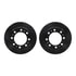 8512-40516 by DYNAMIC FRICTION COMPANY - Rotors-Drilled & Slotted-Black w/ 5000 Advanced Brake Pads Incl Hdw