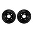 8512-42020 by DYNAMIC FRICTION COMPANY - Brake Rotor - Drilled & Slotted - Black w/5000 Brake Pads & HW Kit