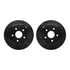 8512-42028 by DYNAMIC FRICTION COMPANY - Brake Rotor - Dimpled & Slotted - Black w/5000 Brake Pads & HW Kit