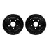 8512-42037 by DYNAMIC FRICTION COMPANY - Brake Rotor - Dimpled & Slotted - Black w/5000 Brake Pads & HW Kit