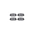 8512-42046 by DYNAMIC FRICTION COMPANY - Brake Rotor - Dimpled & Slotted - Black w/5000 Brake Pads & HW Kit