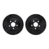 8512-42051 by DYNAMIC FRICTION COMPANY - Brake Rotor - Dimpled & Slotted - Black w/5000 Brake Pads & HW Kit