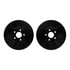 8512-42094 by DYNAMIC FRICTION COMPANY - Rotors-Drilled & Slotted-Black w/ 5000 Advanced Brake Pads Incl Hdw