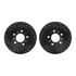 8512-45002 by DYNAMIC FRICTION COMPANY - Rotors-Drilled & Slotted-Black w/ 5000 Advanced Brake Pads Incl Hdw