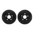 8512-45009 by DYNAMIC FRICTION COMPANY - Rotors-Drilled & Slotted-Black w/ 5000 Advanced Brake Pads Incl Hdw